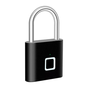 Keyless USB Charging Fingerprint Lock Smart Padlock Waterproof Door Lock 0.2Sec Unlock Portable Anti-Theft Padlock Zinc