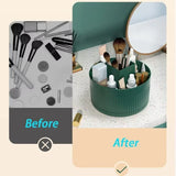 360° Rotating Makeup Storage Box Desktop Makeup Organizer Cosmetic Brush Holder Lipstick Eyebrow Pencil Holder Jewelry Container