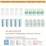 Portable Mini Printer Thermal Stickers Paper Inkless Bluetooth Wireless BT 200Dpi Imprimante Android IOS Portable Label Printer