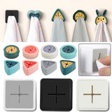 Self Adhesive Towel Plug Holder Wall Mounted Bathroom Towel Hook Storage Rack Waterproof Kitchen Rag Dishcloth Clip Organizer