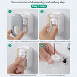 Automatic Toothpaste Dispenser Squeezers Toothpaste Tooth Dust-Proof Toothbrush Holder Wall Mount Stand Bathroom Accessories Set