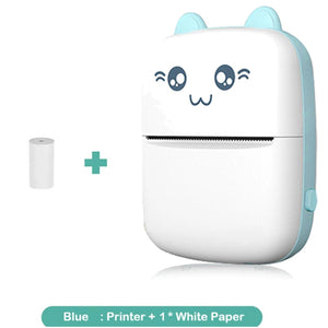 Mini Pocket Printer, Wireless BT Connection Thermal Printer for Photos Receipts Notes Memo Label Portable Inkless Gift Printer