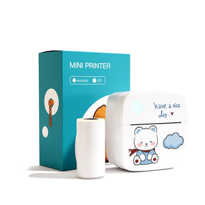 Portable Mini Printer Thermal Stickers Paper Inkless Bluetooth Wireless BT 200Dpi Imprimante Android IOS Portable Label Printer