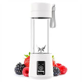 380Ml 6 Blades Portable Electric Fruit Juicer Home USB Rechargeable Smoothie Maker Blenders Machine Sports Bottle Juicing Cup