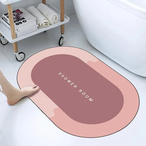 Super Absorbent Shower Bath Mat Bathroom Anti-Slip Carpet Rug Simple Kitchen Entrance Soft Door Bathtub Side Bath Mat Home Decor