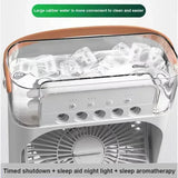 Household Air Humidifier, Portable Fan, Air Conditioner, USB Electric Fan, LED Night Light, Water Mist Fun Three in One Usb Fan