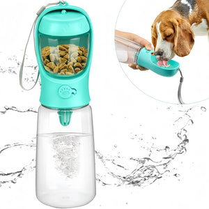 Pets Water Bottle Portable Food Grade Material Dog Cat Travel Pet Water Cup Bottle with Food Dispenser Puppy Water Bottle