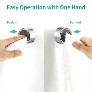 4PC Selfadhesive Towel Plug Support Wallmounted Nondrilling Bathroom Organizer Towel Hook Storage Shelf Bathroom Accessory