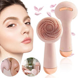 Rechargeable Facial Cleansing Brush Face Skin Care Tools Waterproof Silicone Electric Sonic Cleanser Facial Beauty Massager