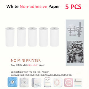 Portable Mini Printer Thermal Stickers Paper Inkless Bluetooth Wireless BT 200Dpi Imprimante Android IOS Portable Label Printer