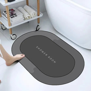 Super Absorbent Shower Bath Mat Bathroom Anti-Slip Carpet Rug Simple Kitchen Entrance Soft Door Bathtub Side Bath Mat Home Decor