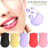 Rose Shape Silicone Ice Balls Face Massager Facial Roller Reduce Acne Skin Care Beauty Lifting Contouring Tool