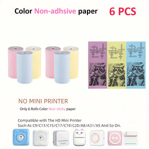 Portable Mini Printer Thermal Stickers Paper Inkless Bluetooth Wireless BT 200Dpi Imprimante Android IOS Portable Label Printer