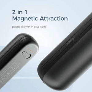 Hand Warmers Rechargeable 2 Pack Magnetic Electric Portable Heater 5200Mah 3 Levels Heat Ultra Light & Thin Pocket Size