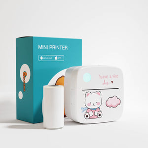 Portable Mini Printer Thermal Stickers Paper Inkless Bluetooth Wireless BT 200Dpi Imprimante Android IOS Portable Label Printer