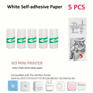 Portable Mini Printer Thermal Stickers Paper Inkless Bluetooth Wireless BT 200Dpi Imprimante Android IOS Portable Label Printer